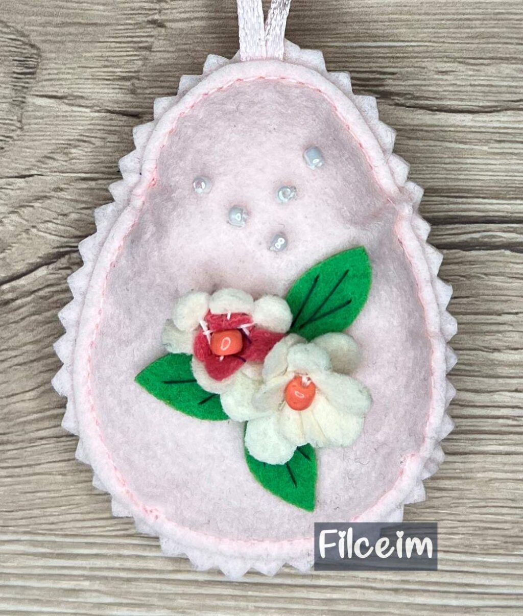 filc húsvéti tojás rózsaszín