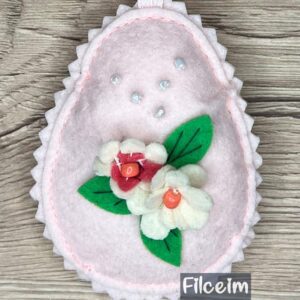filc húsvéti tojás rózsaszín