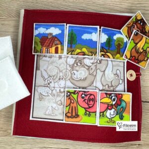 interaktív csendeskönyv- kirakóssal