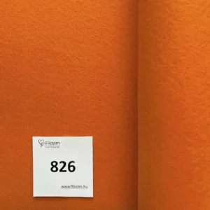 826 vérnarancs színű koreai filc anyag, filclapok, filctekercs